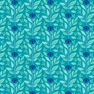 Elegant botanical seamless pattern for wallpaper bedding fashion textiles Stock Illustration