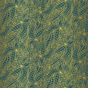 Elegant botanical seamless vector pattern Stock Illustration