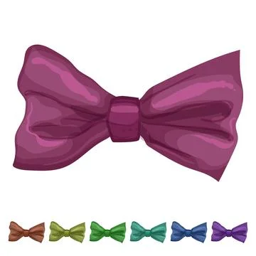 Elegant bow tie cartoon vector graphic Stock Illustration