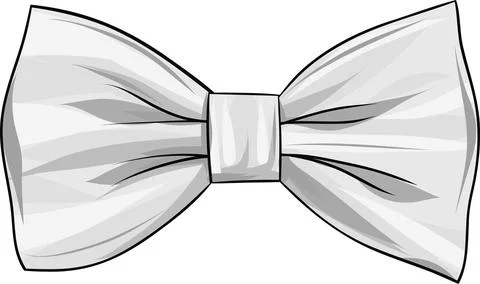 Elegant Bow Tie Drawing Illustrazione stock