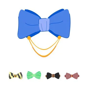 Elegant bow ties accessory collection for men Stock-Illustration