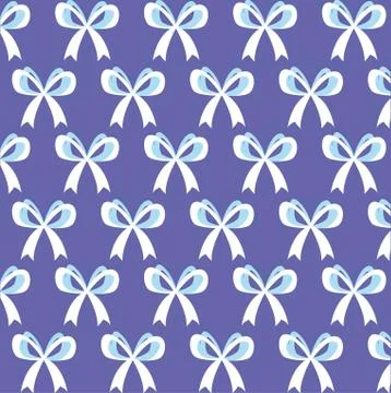 Elegant bows ribbons pattern Stock Illustration