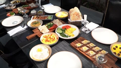 Elegant Breakfast Spread Video stock 318303326