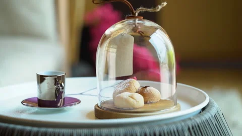 Elegant breakfast table Video stock 140516863