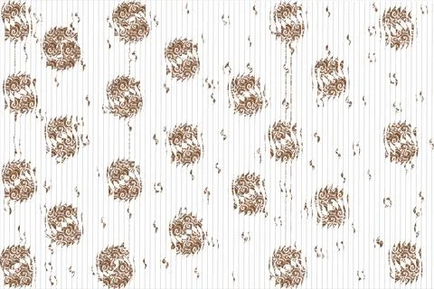 Elegant brown swirling textile pattern design repeating vertically on white.. Illustrazione stock