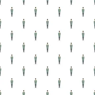 Elegant butler man pattern wearing a top hat Stock Illustration