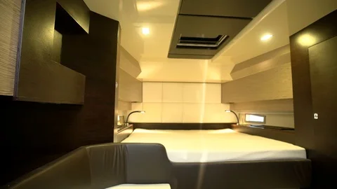Elegant cabin on a maxi rib Stock Footage 71004133