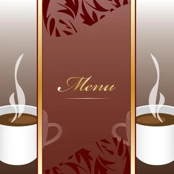 Elegant Cafe menu background design vector illustration Stock Illustration