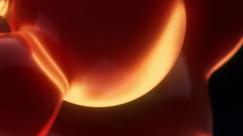 Elegant Calm Full Screen Red Orange Lava Lamp Meta Ball Animation Background Video stock 282771260