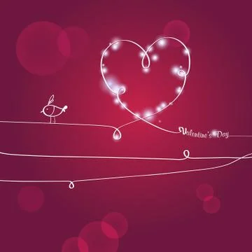 Elegant card for Valentine's Day Stock Illustration