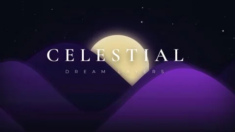 Elegant celestial abstract background with deep purple gradient waves overlay Vídeos de archivo 337576627