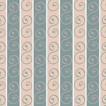 Elegant celtic seamless vector pattern background. Stylized leaf swirls pink Stock Illustration