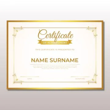 Elegant certificate template Stock Illustration
