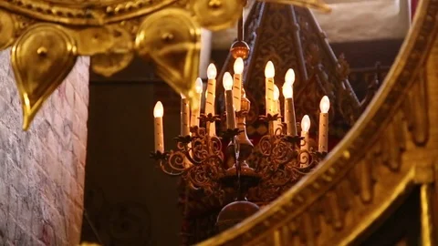 Elegant chandelier Video stock 84095472