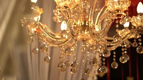 Elegant Chandelier Stock Footage 314898838
