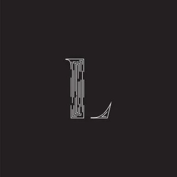 Elegant character from a fontset made by dashed lines, vector illustration Illustrazione stock
