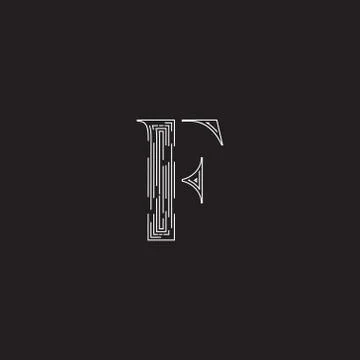 Elegant character from a fontset made by dashed lines, vector illustration Illustrazione stock