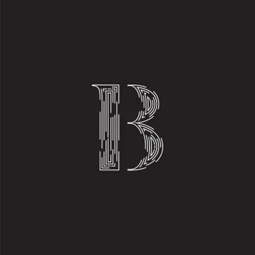 Elegant character from a fontset made by dashed lines, vector illustration Stock Illustration