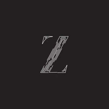 Elegant character from a fontset made by dashed lines, vector illustration Illustrazione stock