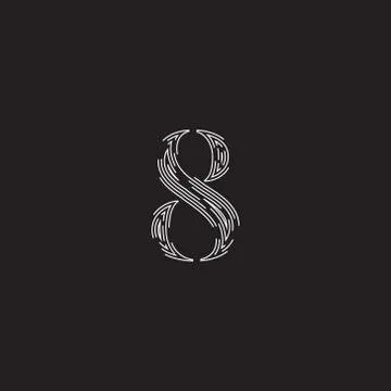Elegant character from a fontset made by dashed lines, vector illustration Illustrazione stock