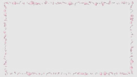 Elegant Cherry Blossom Frame Alpha Stock Footage 314817137