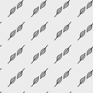 Elegant cherry leaf pattern on a seamless textile design for wrapping and p.. Stock Illustration