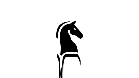 Elegant chess knight animated loop Stock Footage 327761722