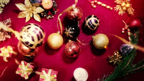 Elegant Christams Balls Stock Footage 296062018