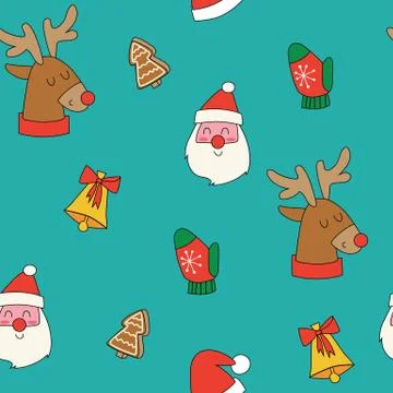 Elegant Christmas vector seamless pattern Stock Illustration