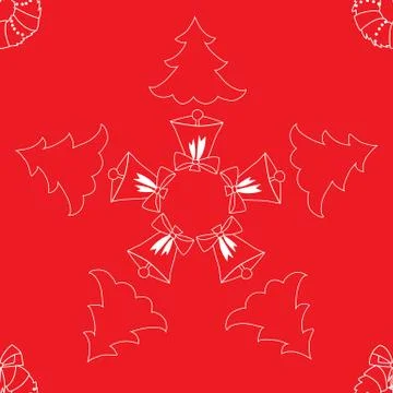 Elegant Christmas vector seamless pattern Stock Illustration