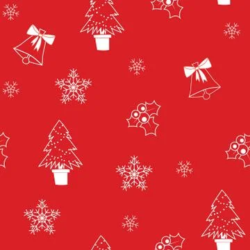 Elegant Christmas vector seamless pattern Stock Illustration
