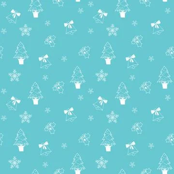 Elegant Christmas vector seamless pattern Stock Illustration