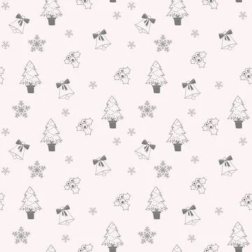 Elegant Christmas vector seamless pattern Stock Illustration