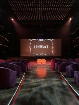 Elegant Cinema Hall Interior Stock Photos