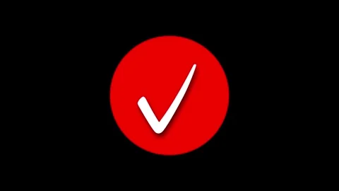 Elegant Circle Fill Check Mark Animation, Smooth Circle Fill Check Mark Ani.. Stock Footage 308085889