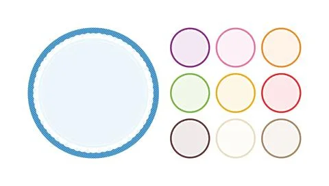 Elegant Circular Design Templates with Multiple Color Variations Stock Illustration