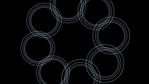 Elegant Circular Motion in Abstract Blue Patterns Video stock 294136462