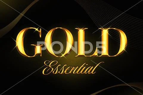 Elegant Classic Gold Text Effect PSD Template