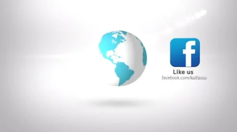 Elegant Clean Earth Globe Spin Social Media Business Logo Reveal Animation Intro Stock After Effects