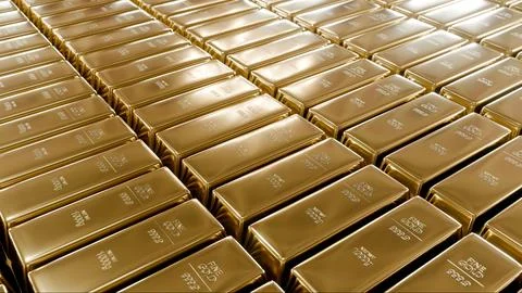 Elegant close-up of gold bars Stock Illustration