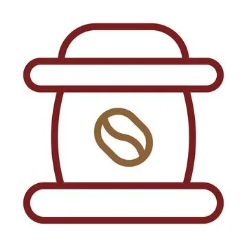 Elegant Coffee Container Icon for Cafe Branding Stock Illustration
