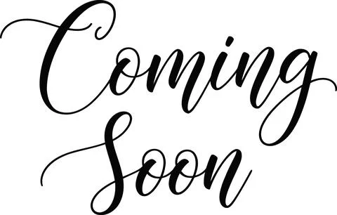 Elegant "Coming Soon" Calligraphy Text - Announcement and Anticipation Illustrazione stock