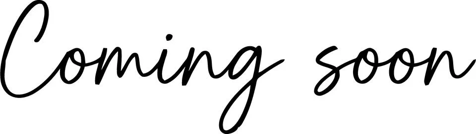 Elegant "Coming Soon" Text in Script Font on White Background Illustrazione stock
