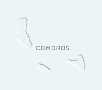 Elegant Comoros map Stock Illustration