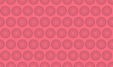 Elegant coral pink repeating pattern of stylized floral sunbursts.  Perfect f イラスト素材