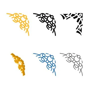 Elegant corner color icon vector flat stylized Stock-Illustration