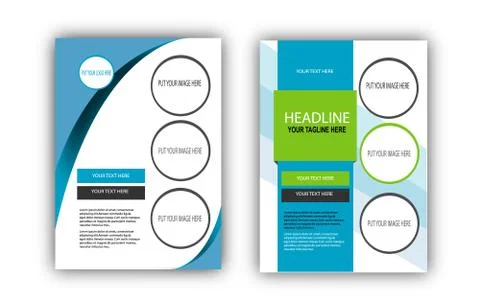Elegant Corporate flyer set Illustrazione stock