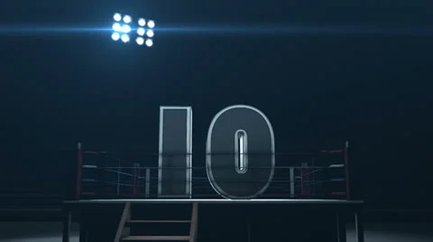 Elegant count down background boxing stadium Stock Footage 25034735