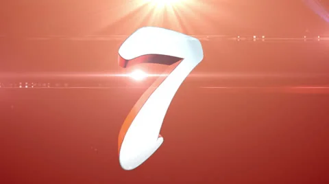 Elegant count down orange background Stock Footage 25036307