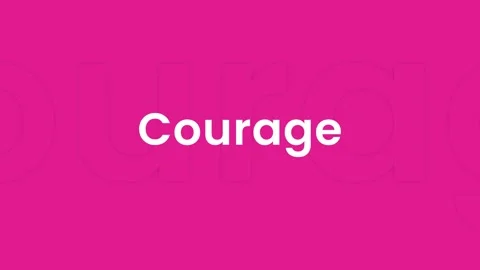 Elegant “Courage” text animation Stock Footage 319149626